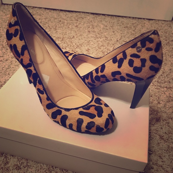 Calvin Klein Leopard Hair Pumps - Picture 1 of 5